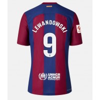 Billiga Barcelona Robert Lewandowski #9 Hemma fotbollskläder 2023-24 Kortärmad